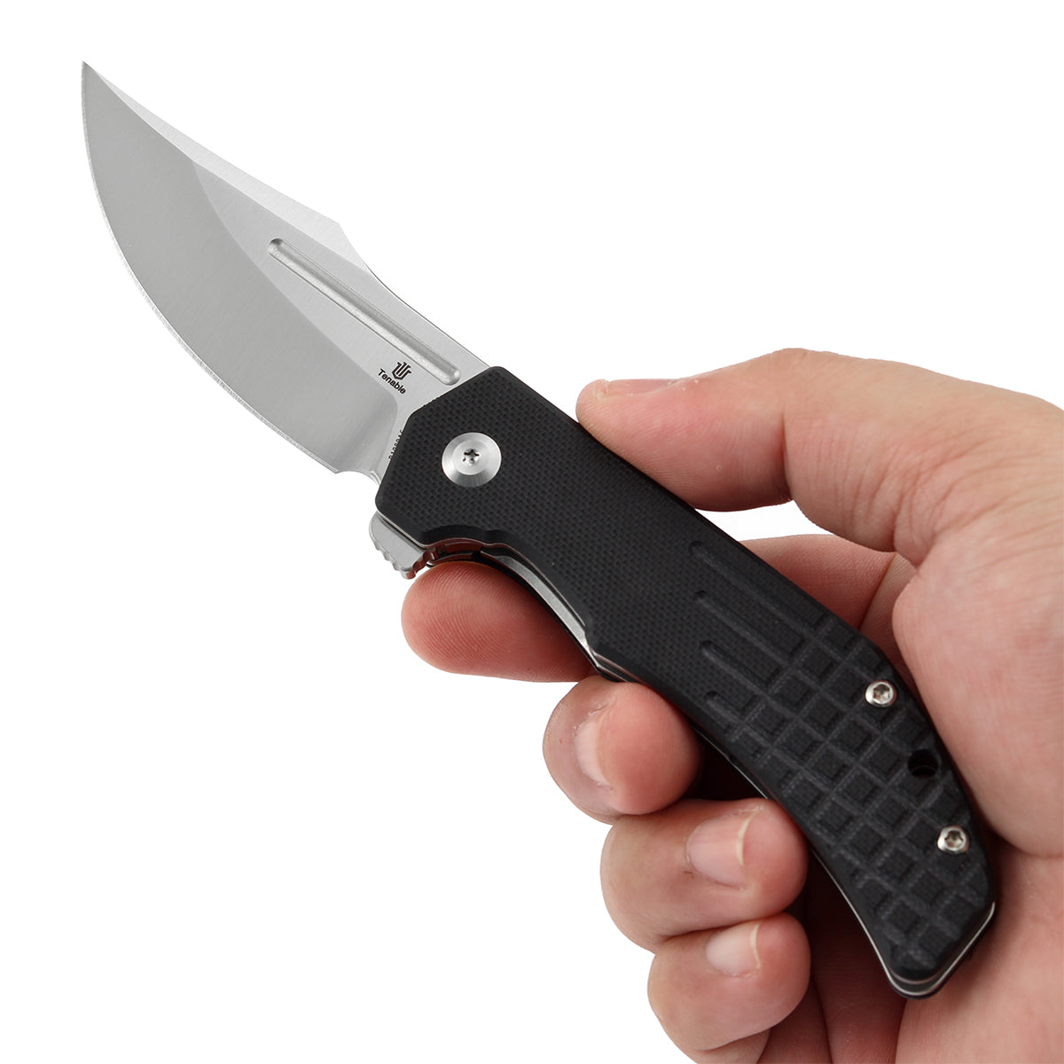 Tenable Orion Liner Lock | Black G10 with Frag Pattern | 3.07" Satin 14C28N | JB Stout Design | B1089A6