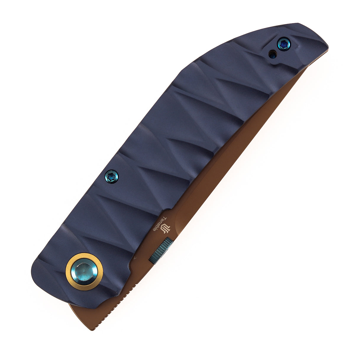 Tenable Tarkin Liner Knife | 3.4" Nitro-V | Blue Aluminum Handle | Matthew Christensen Design | B1078A2