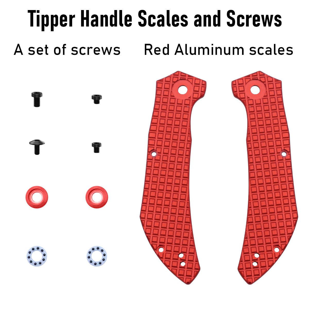 Tenable Tipper Red Aluminum with Frag Pattern Scale