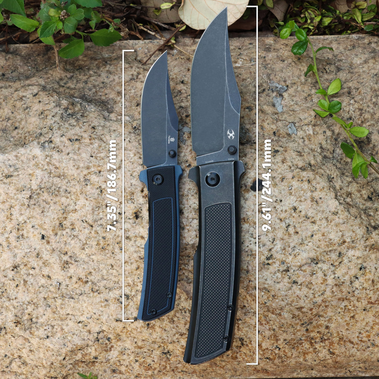 Tenable Bison Folding Knife | 3.24'' Blackwash Nitro V Blade | Black and Gray G10 with Frag Pattern Handle | Ray Laconico Knives Design | B2108A2