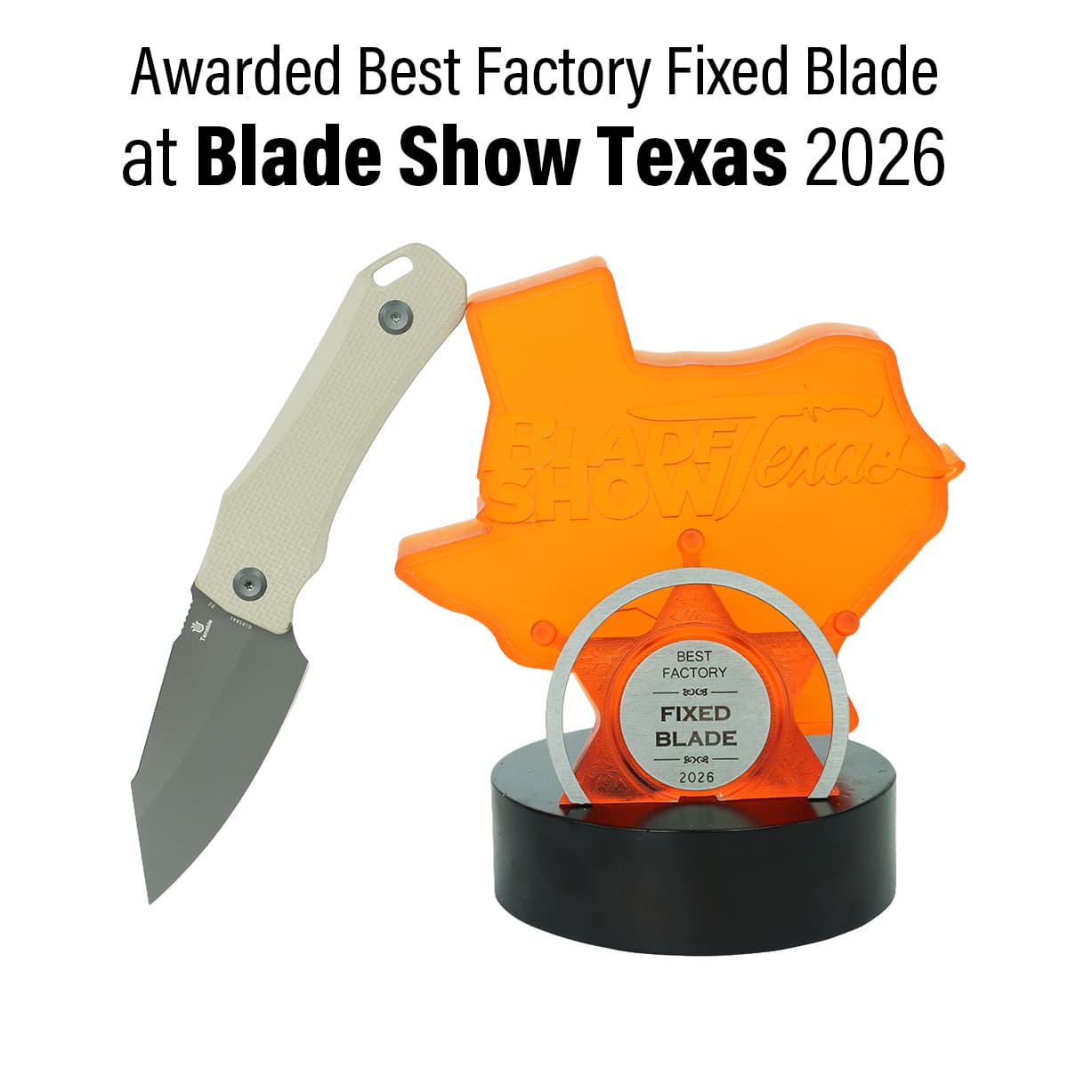 Tenable Loki Fixed Blade Knife |2.99" Gray TiCn Coated D2 Blade | Light Sand G10 Handle | Steven Dunnuck Design | G1058A1