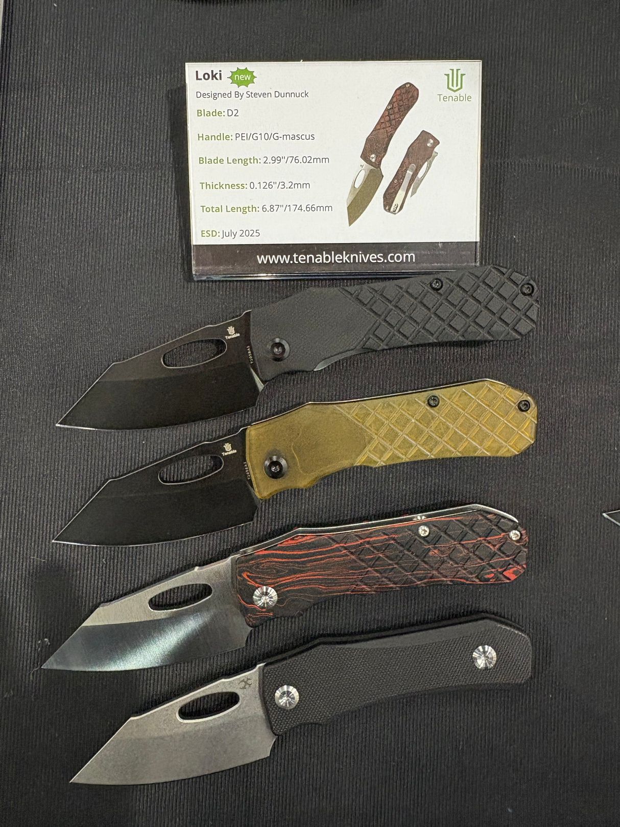 Expected to be launched in Jan,2026 -- Tenable Loki | Amber PEI + Blackwashed D2 Blade| T1058A2