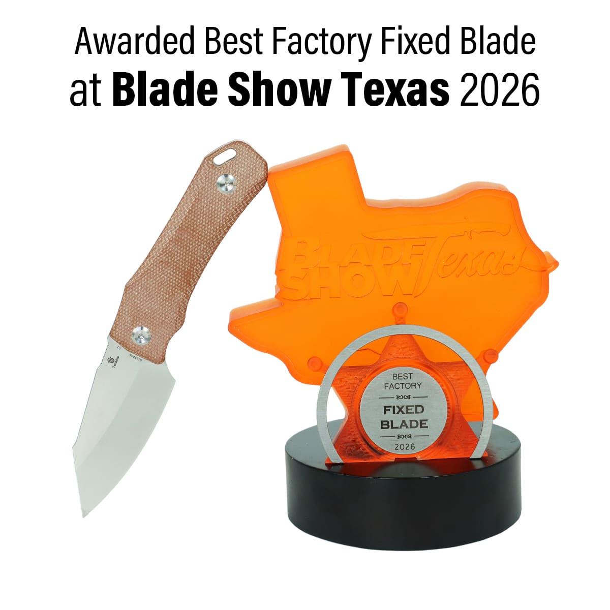 Tenable Loki Fixed Blade Knife |2.99" Stonewashed D2 Blade | Brown Micarta Handle | Steven Dunnuck Design | G1058A5