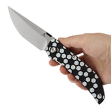 Tenable Exclusive Soccer-Themed Tarkin Folding Knife | 3.42" Nitro-V | Black & White G10 | Matthew Christensen Design | B1078A5
