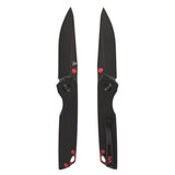 Tenable Mini Warrior Liner Lock Knife | 2.9" Blackwash Nitro-V Blade | Black G10 Handle | Kim Ning Design - B2005A1