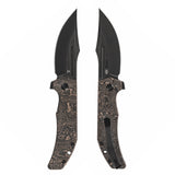 Orion Flipper Folding Knife | G10 with Copper Foil Handle | 3.07" Blackwash Nitro V with CNC Milling Blade | JB Stout Design | B1089C3