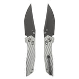 Tenable Deadite Cross Bar Lock Knife | 3.52" Gray TiCn Coated 14C28N Blade | Silver Aluminum Handle | TuffKnives Design - B1081V2