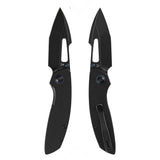 Tenable Link Folding Knife | 3.0" Blackwash 14C28N Blade | Black Micarta Handle| Triple Stripe Knives Design | B1068A4