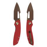 Tenable Link Folding Knife | 3.0" Rose Gold 14C28N | Coarse-textured Red G10 | Triple Stripe Knives Design | B1068A3
