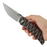 Tenable Tarkin Liner Knife | 3.4" Nitro-V Blade | Gray Aluminum Handle | Matthew Christensen Design | B1078A1