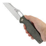 Tenable Tuckamore Folding Knife | 3.54" Stonewashed Nitro V | Green Micarta | Jonathan Styles Design - B1052A1
