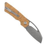 Tenable Goblin L Folding Knife | 3.08" Water Ripple Damascus Blade |Bronze Anodized Aluminum with Amphibian-inspired Geometric Texture Handle | Marshall Noble Design | B3016A2