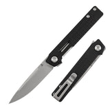 Tenable Kitpu Folding Knife | 2.9'' Stonewashed Nitro-V Blade | Black G10 with Frag Pattern Handle | Jonathan Styles Design - B2123A3