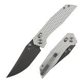 Tenable Deadite Cross Bar Lock Knife | 3.52" Gray TiCn Coated 14C28N Blade | Silver Aluminum Handle | TuffKnives Design - B1081V2