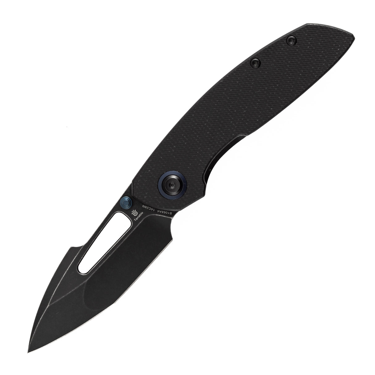 Tenable Link Folding Knife | 3.0" Blackwash 14C28N Blade | Black Micarta Handle| Triple Stripe Knives Design | B1068A4