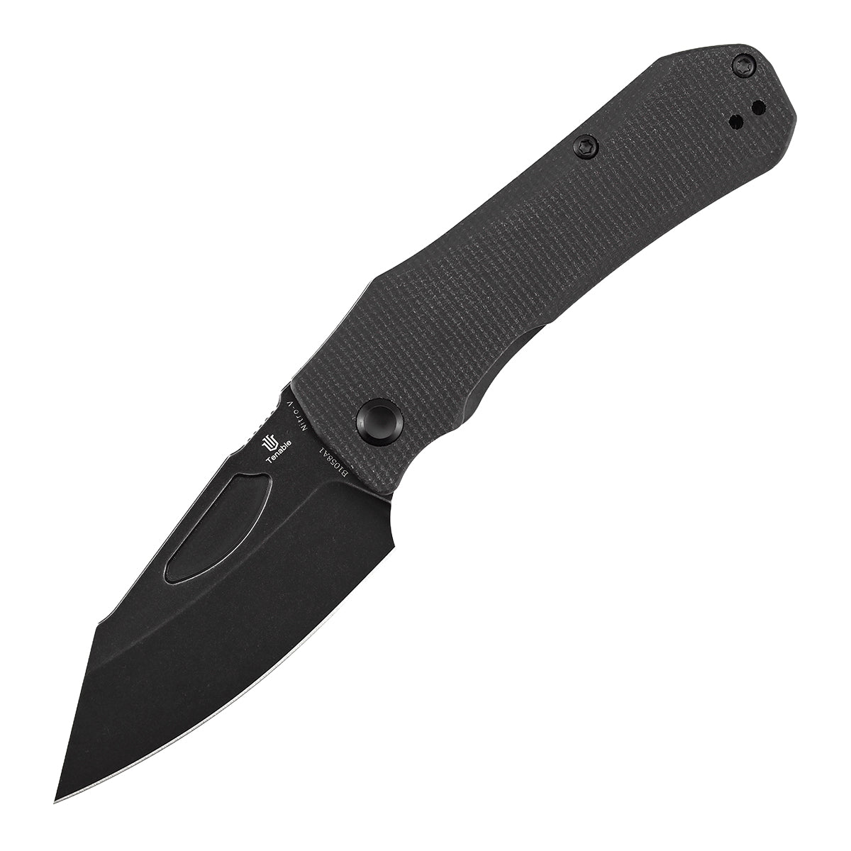 Tenable Loki Liner Lock Knife | 3.0" Blackwash Nitro-V Blade | Black Micarta Handle | Steven Dunnuck Design - B1058A1
