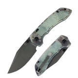 Tenable Entity Top Liner Lock Folding Knife | 3.52“ Gray TiCn Coated 14C28N Blade | Camouflage G10 Handle | Nalu Knives Design - B1036H4