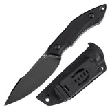 Tenable Luccio Fixed Blade Knife with Black G10 Handle (3.81" Blackwash 14C28N Blade) - Bolt Vision Design - G007A2