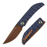 Tenable Tarkin Liner Knife | 3.4" Nitro-V |  Blue Aluminum Handle | Matthew Christensen Design | B1078A2