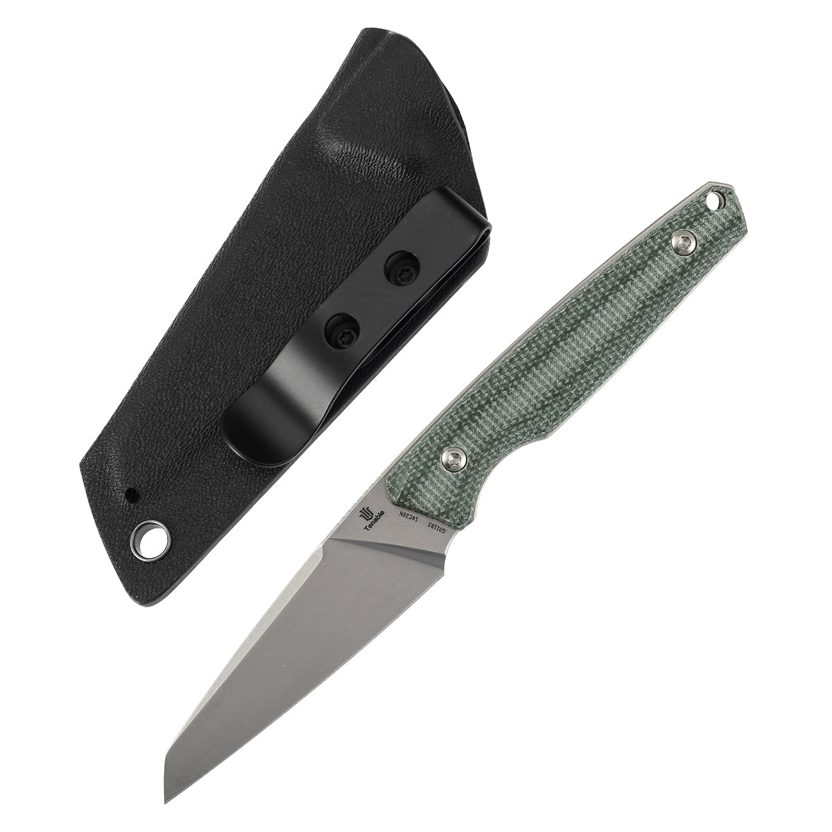 Tenable Parr Fixed Blade Knife | 2.87'' Stonewashed 14C28N Blade