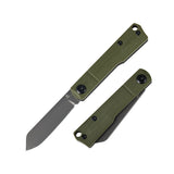 Tenable Riflestock Lock Back Folding knife | 2.34" Gray TiCn Coated Nitro V Blade | Olive Green G10 Handle | Nick Swan Knives Design - B2131S4