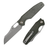 Tenable Tuckamore Folding Knife | 3.54" Stonewashed Nitro V | Green Micarta | Jonathan Styles Design - B1052A1