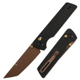 Tenable Anomaly Cross Bar Lock Knife | 3.14" Nitro-V | Black Aluminum | Pinkerton Knives Design- B2038V2