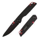 Tenable Mini Warrior Liner Lock Knife | 2.9" Blackwash Nitro-V Blade | Black G10 Handle | Kim Ning Design - B2005A1