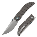 Tenable Tarkin Liner Knife | 3.4" Nitro-V Blade | Gray Aluminum Handle | Matthew Christensen Design | B1078A1