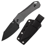 Tenable Loki Fixed Blade Knife |2.99"  Blackwash D2 Blade | Black Micarta Handle | Steven Dunnuck Design | G1058A4