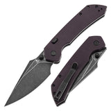 Available on TikTok & Walmart-Tenable Fenrir Top Liner Lock Folding Knife| Purple Micarta | 3.48“ Blackwashed Nitro-V Blade | Sparrow Knife Design | B1034H1