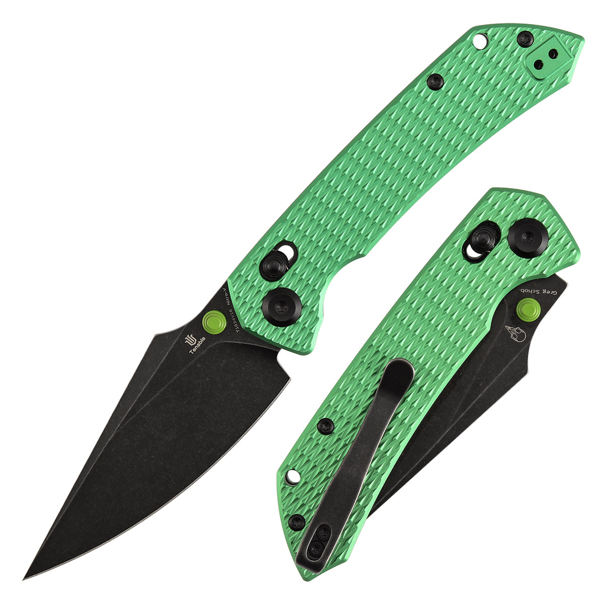 Fenrir Cross Bar Lock Folding Knife| 3.48'' Blackwash Nitro-V