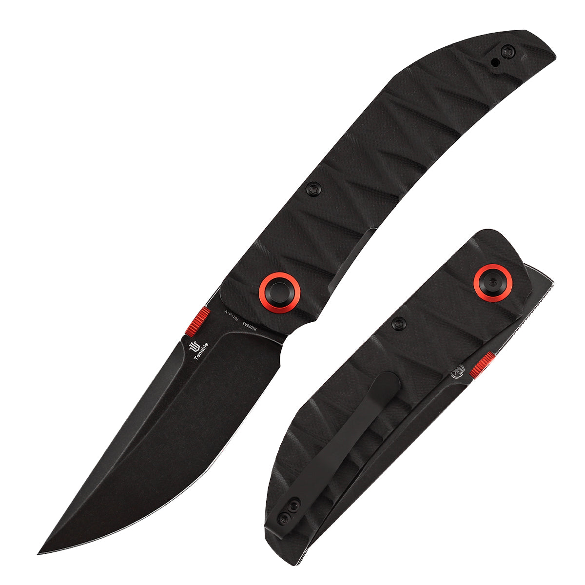 Tenable Tarkin Liner Knife | 3.4" Nitro-V Blade | Black G10 Handle | Matthew Christensen Design | B1078A3