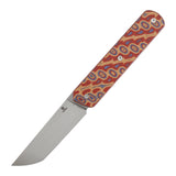 Tenable Foosa Fixed Blade Knife - 3.06'' Stonewashed D2 Blade | Vortex Micarta Handle | Rolf Helbig - G2020A2