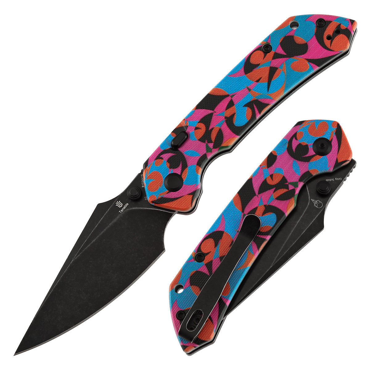 Tenable Fenrir Top Liner Lock Folding Knife| 3.4“ Blackwash D2