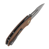 Tenable Link Folding Knife | 3.0" Gray TiCn Coated 14C28N Blade | Brown G10 Handle| Triple Stripe Knives Design | B1068A2
