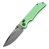 Tenable Eaglestrike Cross Bar Lock Folding Knife Green Anodized Aluminum with Diamond Pattern Handle (3.73'' Blackwash Nitro-V Blade) James Lowe Design-T1095V3
