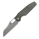 Tenable Tuckamore Folding Knife | 3.54" Stonewashed Nitro V | Green Micarta | Jonathan Styles Design - B1052A1