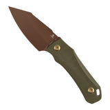 Tenable Loki Fixed Blade Knife | 2.99" Rose Gold D2 Blade | Olive Green G10 Handle | Steven Dunnuck Design | G1058A3
