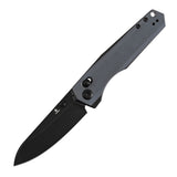 Tenable Beaver CrossBar Folding Knife | 3.44'' Blackwash Nitro-V Blade | Gray and Black G10 Handle | Kim Ning Design-T1105V7
