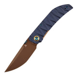 Tenable Tarkin Liner Knife | 3.4" Nitro-V |  Blue Aluminum Handle | Matthew Christensen Design | B1078A2