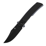 Tenable Bison Folding Knife | 3.24'' Blackwash Nitro V Blade | Black and Gray G10 with Frag Pattern Handle | Ray Laconico Knives Design | B2108A2