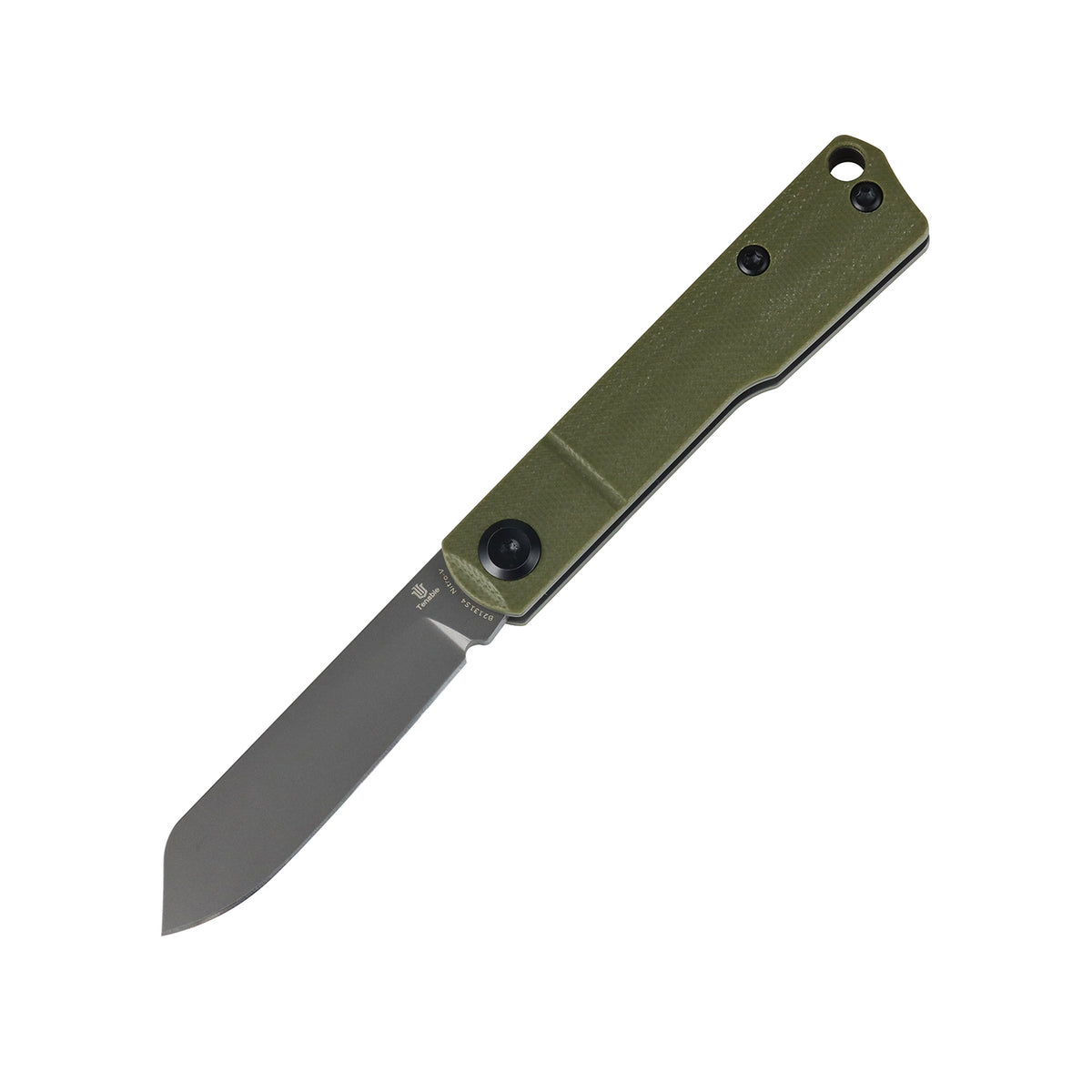 Tenable Riflestock Lock Back Folding knife | 2.34" Gray TiCn Coated Nitro V Blade | Olive Green G10 Handle | Nick Swan Knives Design - B2131S4