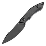 Tenable Luccio Fixed Blade Knife with Carbon Fiber & G10 Handle (3.81" Blackwash 14C28N Blade) - Bolt Vision Design - G007A6