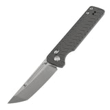 Tenable Anomaly Cross Bar Lock Knife | 3.14" Stonewashed Nitro-V Blade | Gray Aluminum Handle| Pinkerton Knives Design - B2038V1