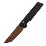 Tenable Anomaly Cross Bar Lock Knife | 3.14" Nitro-V | Black Aluminum | Pinkerton Knives Design- B2038V2