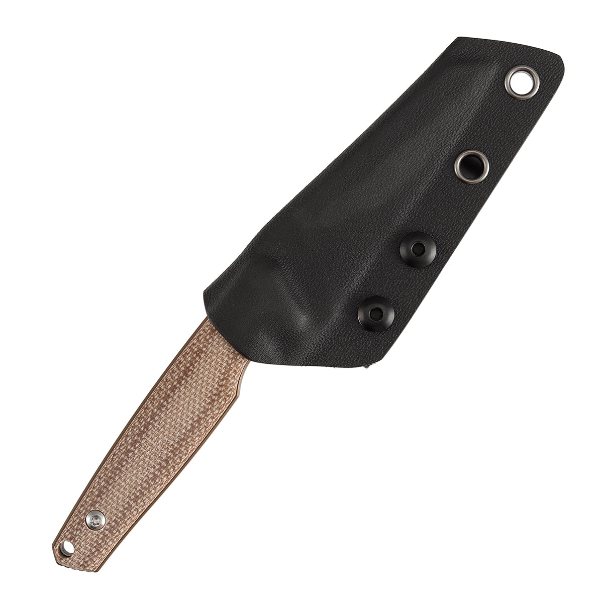 Parr Fixed Blade-- 3.12'' Rose Gold Coated 14C28N | Brown Micarta Handle | Jonathan Styles Design - G011B7