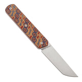 Tenable Foosa Fixed Blade Knife - 3.06'' Stonewashed D2 Blade | Vortex Micarta Handle | Rolf Helbig - G2020A2