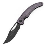 Tenable Gideon Folding Knife Purple Micarta Handle (3.5'' Blackwash Nitro V Blade) Dead Sober Design--T1119A4