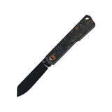 Tenable Riflestock Lock Back Folding knife | 2.34" Blackwash Nitro V Blade | Shred Carbon Fiber Handle | Nick Swan Knives Design - B2131S2